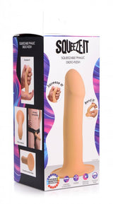 Squeezable Phallic Dildo - Flesh