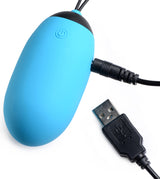 XL Silicone Vibrating Egg - Blue