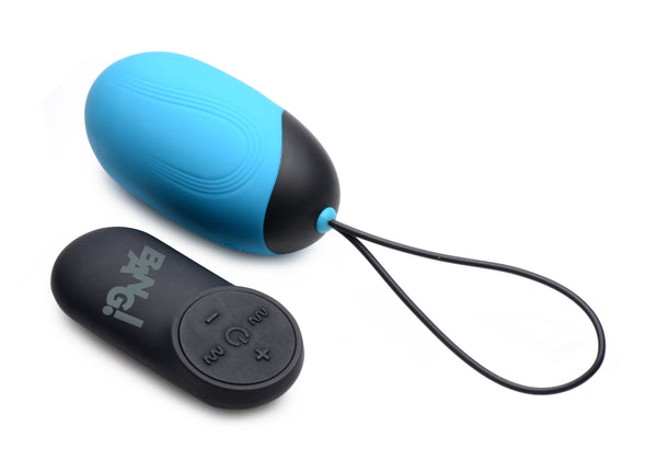 XL Silicone Vibrating Egg - Blue