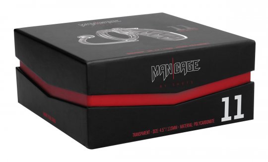 Clear Chastity Cock Cage with Plug - Medium