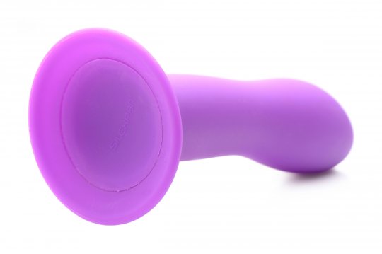 Squeezable Slender Dildo - Purple