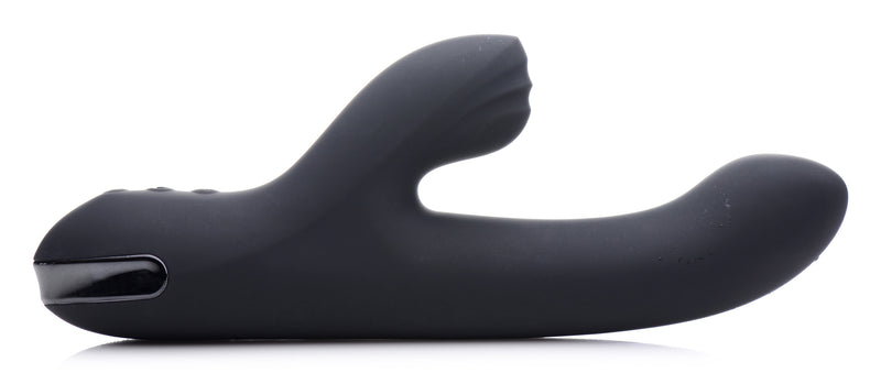 5 Star 13X Silicone Pulsing and Vibrating Rabbit - Black