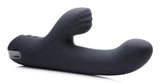5 Star 13X Silicone Pulsing and Vibrating Rabbit - Black