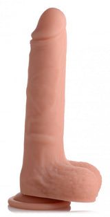 Vibrating and Rotating Remote Control Silicone Dildo with Balls - 8 Inch