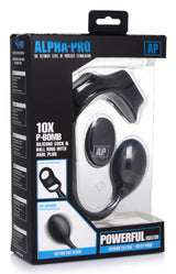 10X P-Bomb Silicone Cock and Ball Ring with Vibrating Anal Plug