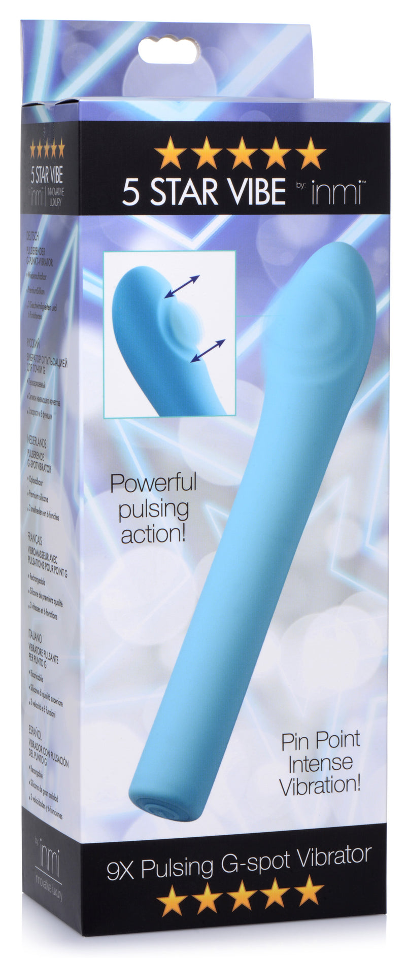 5 Star 9X Pulsing G-spot Silicone Vibrator - Teal