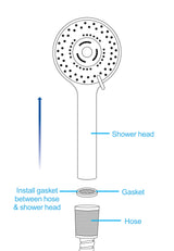 Shower Head with Silicone Enema Nozzle
