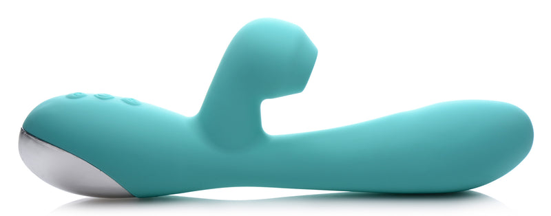 Shegasm 5 Star 7X Suction Come-Hither Silicone Rabbit - Teal