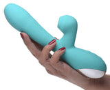 Shegasm 5 Star 7X Suction Come-Hither Silicone Rabbit - Teal