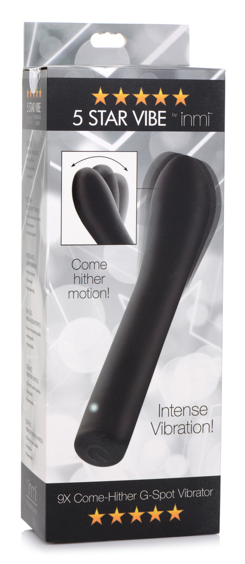 5 Star 9X Come-Hither G-Spot Silicone Vibrator - Black