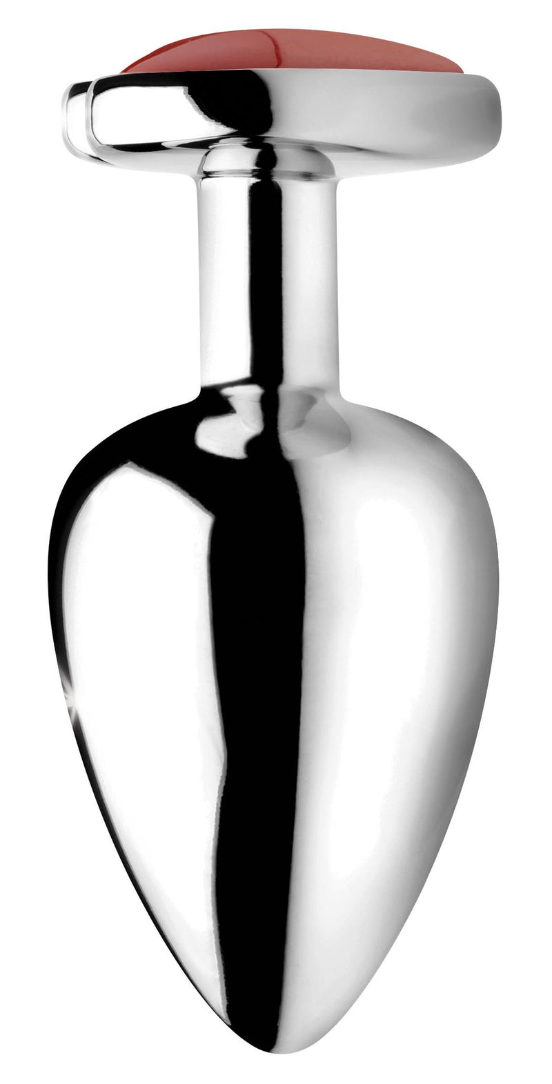 Authentic Red Jasper Gemstone Heart Anal Plug - Large