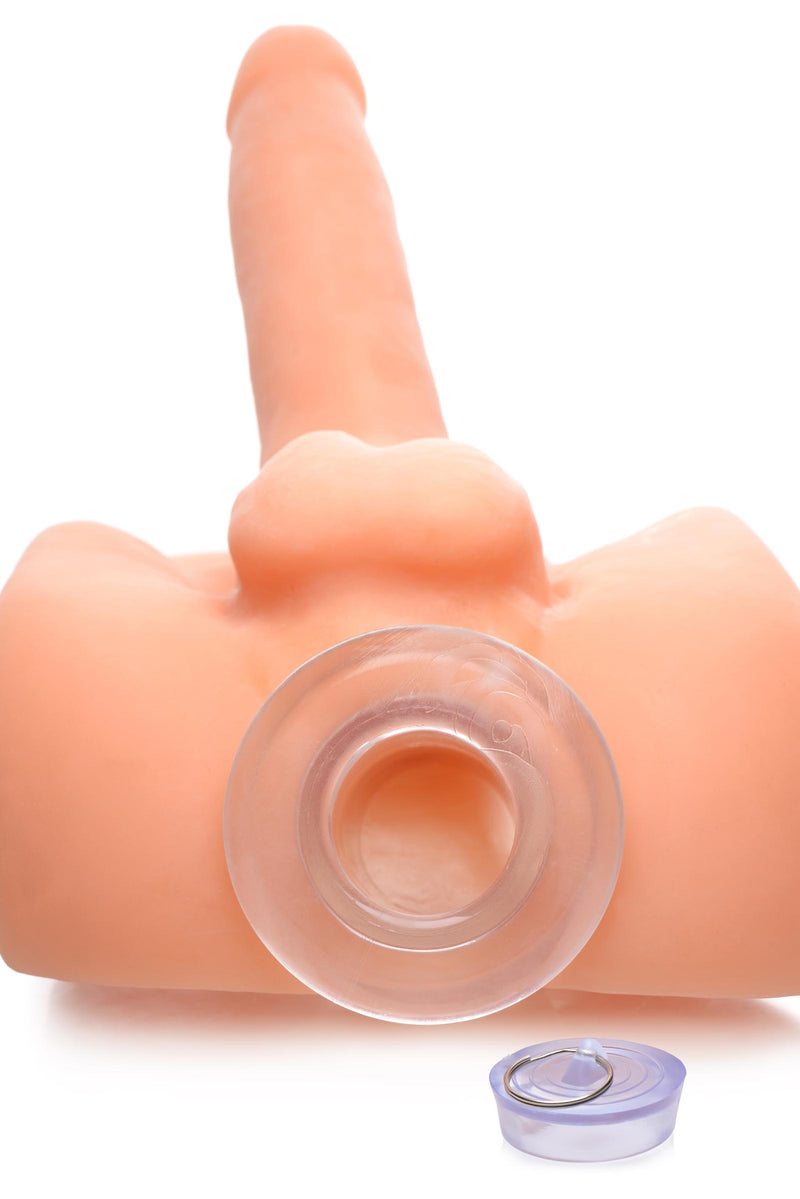 Ass Bung Clear Hollow Anal Dilator with Plug - XL