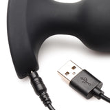 28X Laser Heart Silicone Anal Plug with Remote – Medium