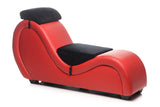 Kinky Couch Sex Chaise Lounge with Love Pillows - Red