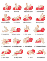 Kinky Couch Sex Chaise Lounge with Love Pillows - Red