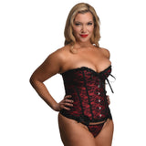 Scarlet Seduction Lace-up Corset and Thong - XL