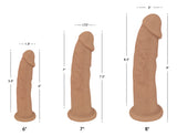 Silexpan Tan Hypoallergenic Silicone Dildo - 6 Inch