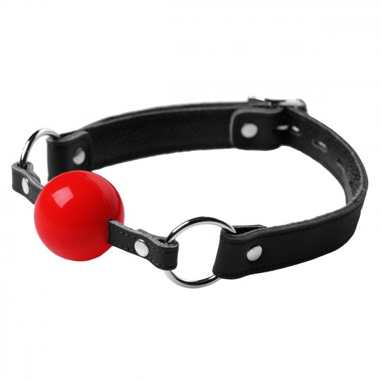 Classic Locking Silicone Ball Gag - Red