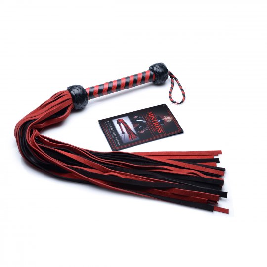 Isabella Sinclaire Black and Red Suede Flogger