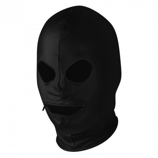 Spandex Zipper Mouth Hood with Eye Holes