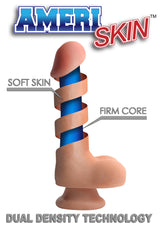 6 Inch Ultra Real Dual Layer Suction Cup Dildo