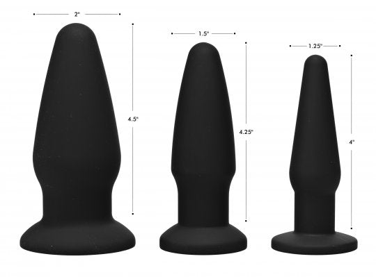 Trinity Silicone Butt Plug Kit